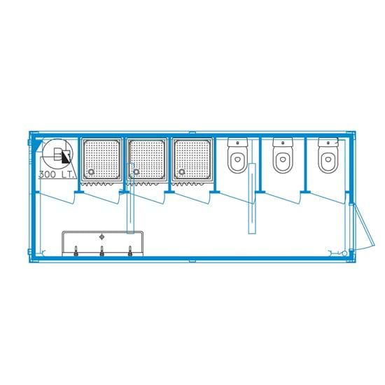 Event-line unit CS06 - Toilet / Shower